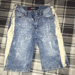 Boys distressed jean shorts
